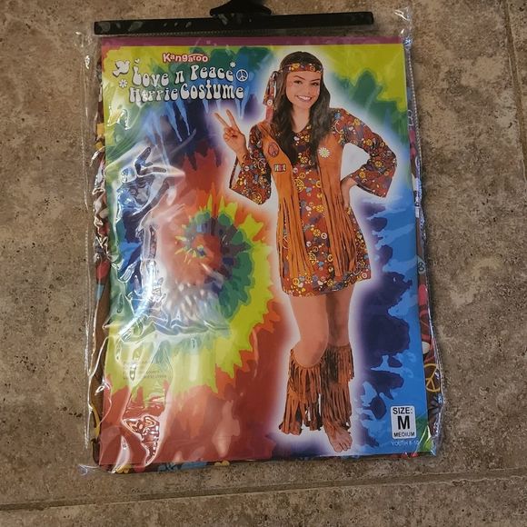 Hippie costume size youth med new in package - Picture 2 of 5